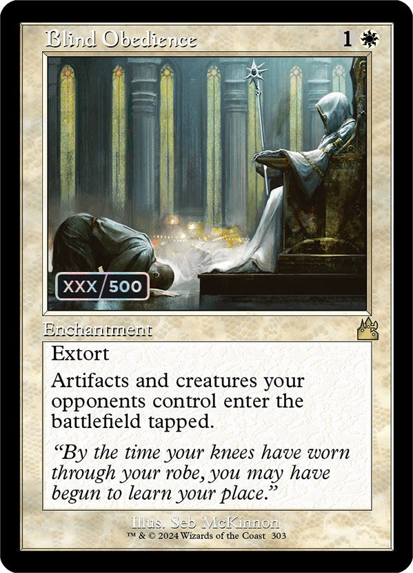 Blind Obedience (Retro) (Serialized) [Ravnica Remastered] - Destination Retro