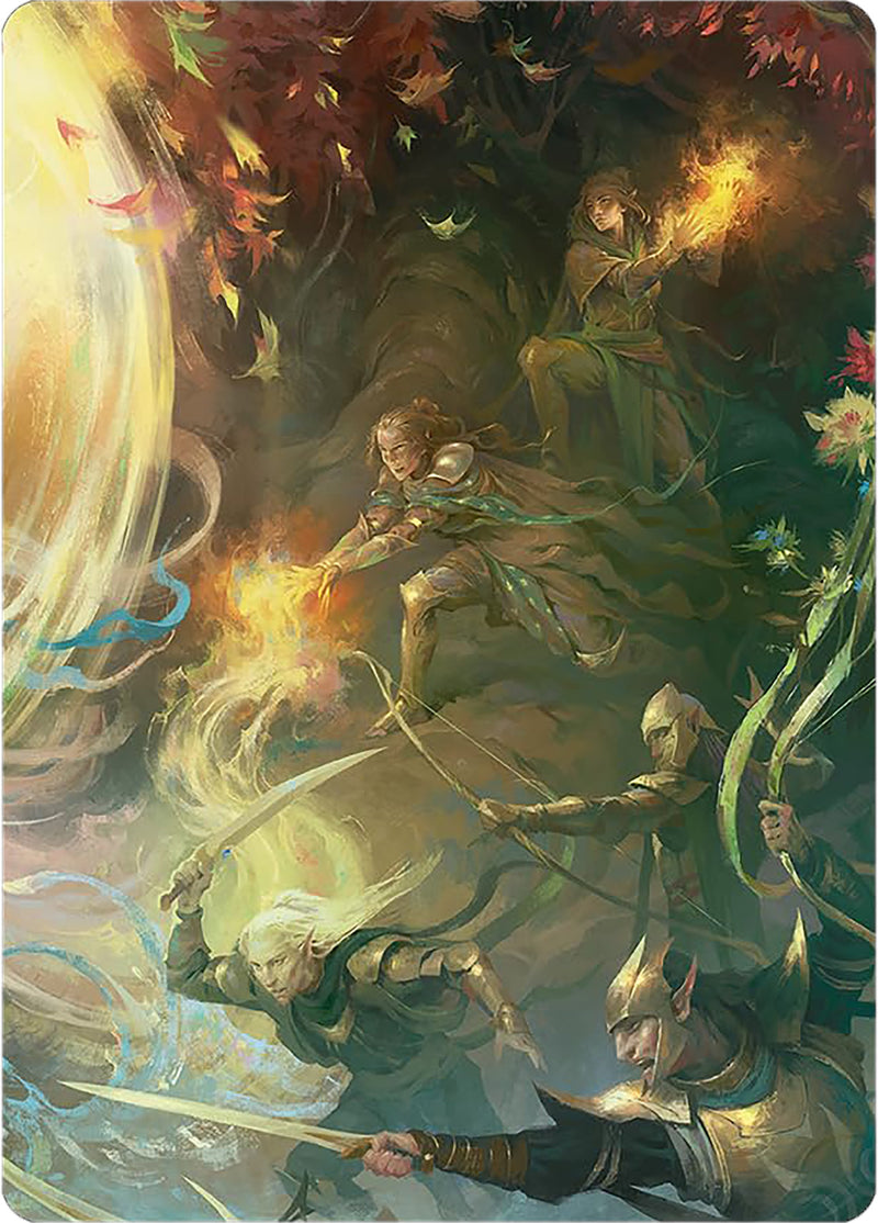 Rally the Galadhrim Art Card [The Lord of the Rings: Tales of Middle-earth Art Series] - Destination Retro