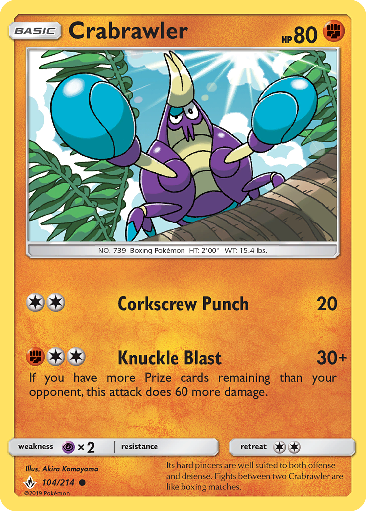 Crabrawler (104/214) [Sun & Moon: Unbroken Bonds] - Destination Retro
