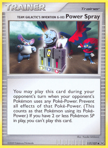 Team Galactic's Invention G-103 Power Spray (117/127) [Platinum: Base Set] - Destination Retro