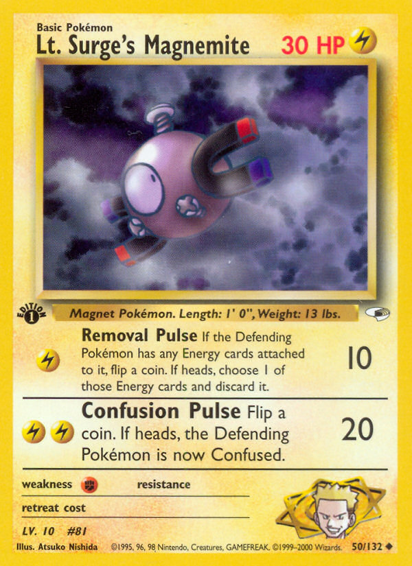 Lt. Surge's Magnemite (50/132) [Gym Heroes 1st Edition] - Destination Retro
