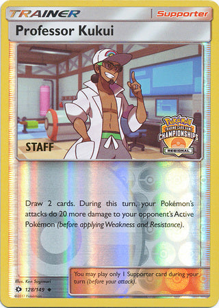 Professor Kukui (128/149) (Regional Championship Promo Staff) [Sun & Moon: Base Set] - Destination Retro