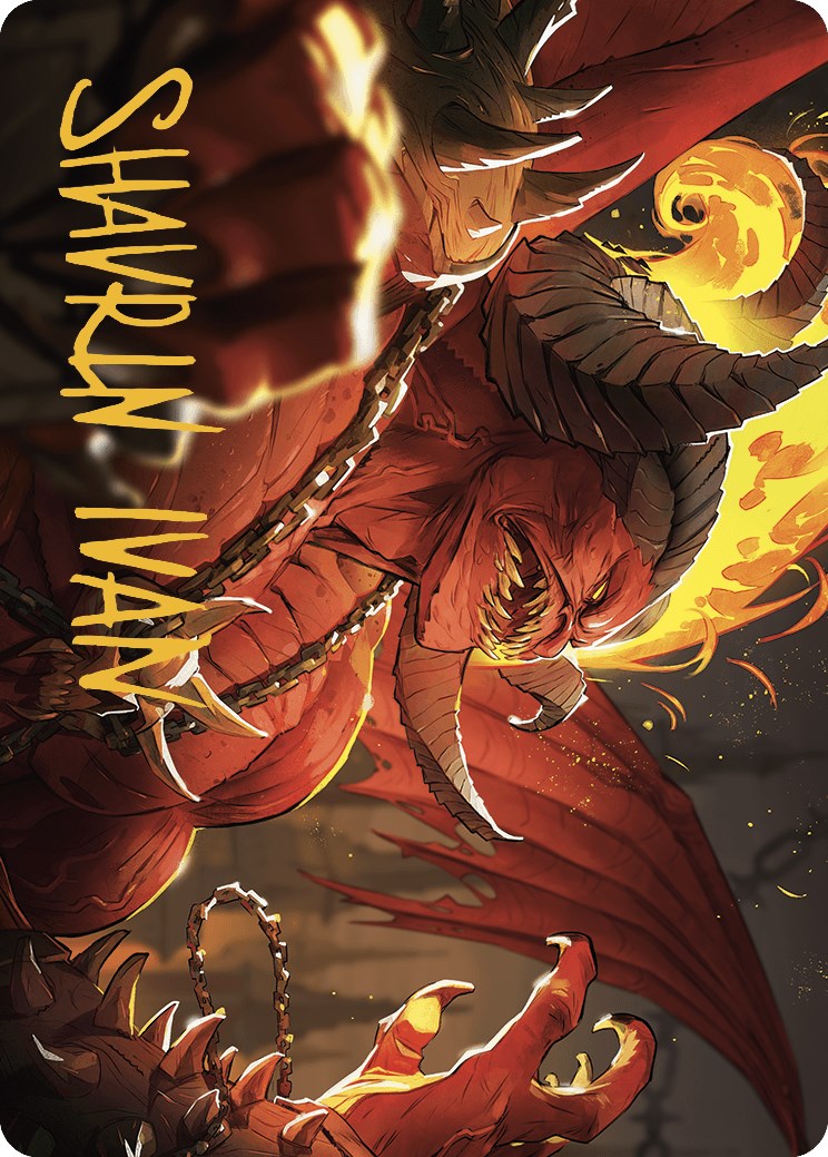 Rakdos, Patron of Chaos Art Card (45/49) (Gold-Stamped Signature) [Murders at Karlov Manor Art Series] - Destination Retro