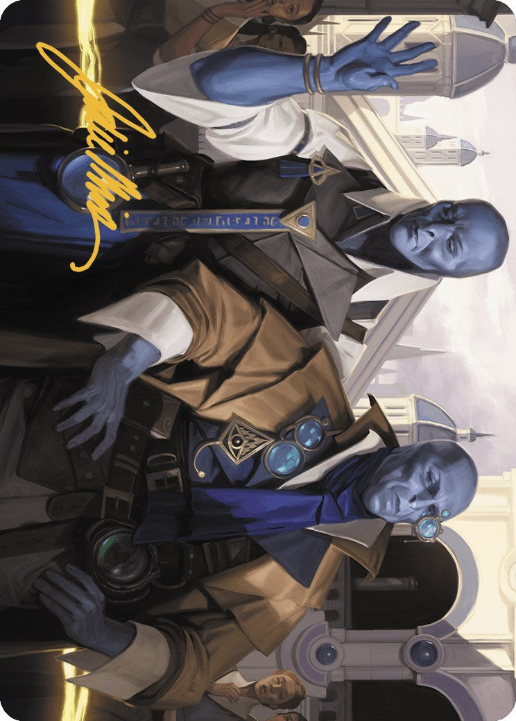 Hotshot Investigators Art Card (Gold-Stamped Signature) [Murders at Karlov Manor Art Series] - Destination Retro