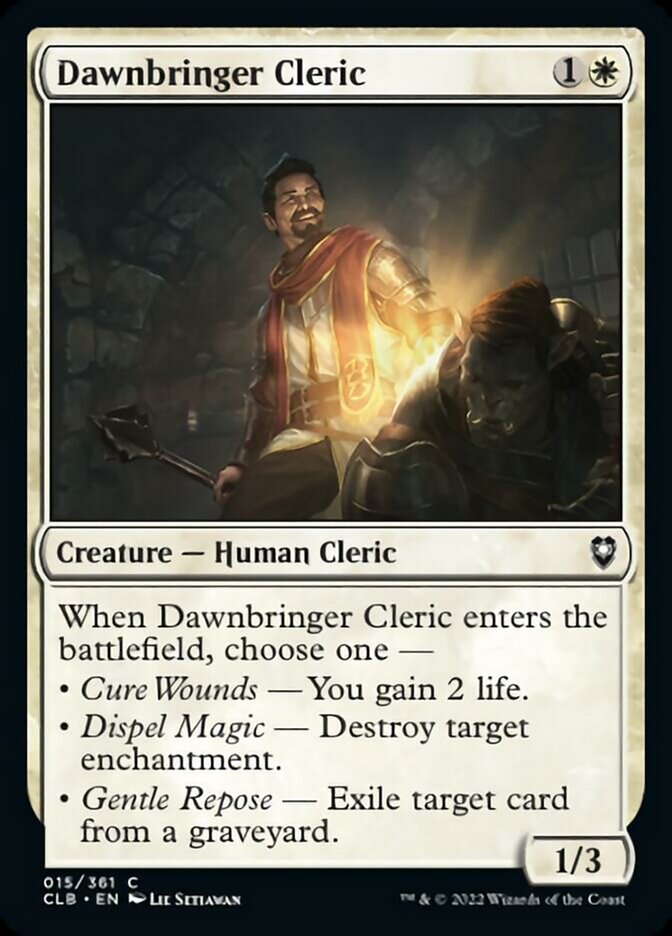 Dawnbringer Cleric [Commander Legends: Battle for Baldur's Gate] - Destination Retro