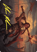 Imodane, the Pyrohammer Art Card (Gold-Stamped Signature) [Wilds of Eldraine Art Series] - Destination Retro