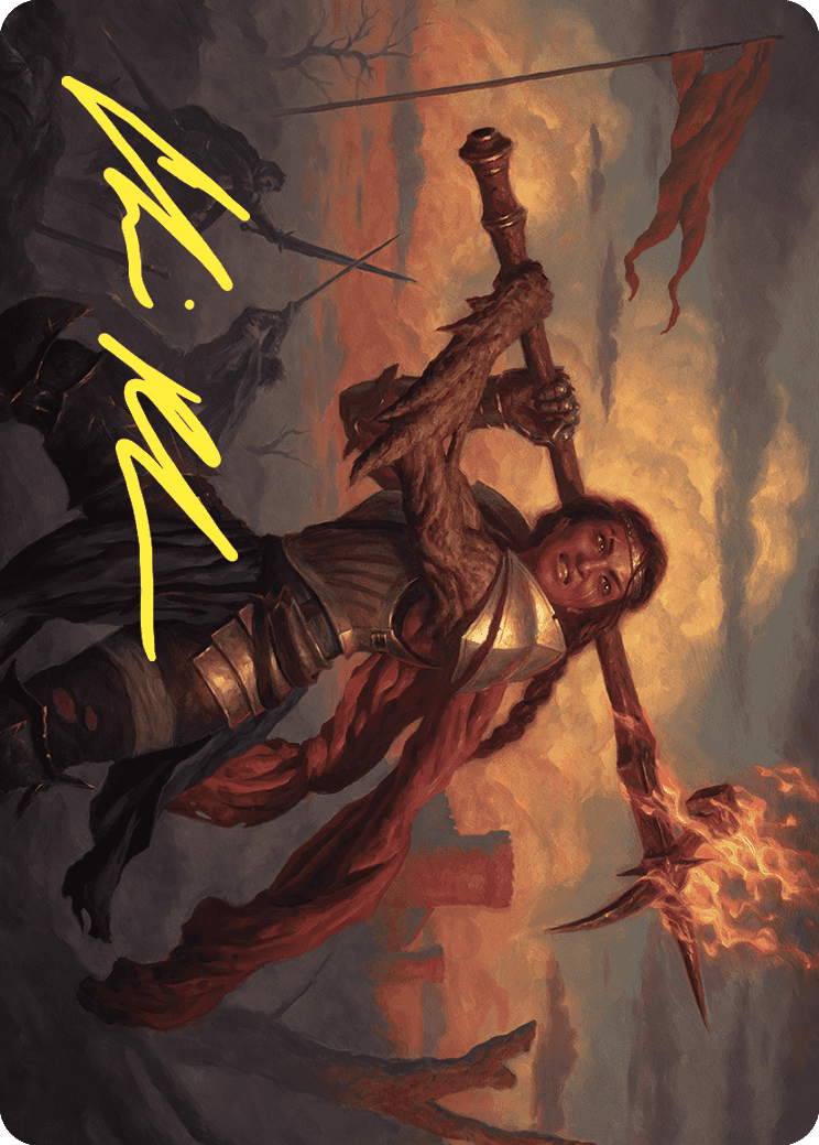 Imodane, the Pyrohammer Art Card (Gold-Stamped Signature) [Wilds of Eldraine Art Series] - Destination Retro