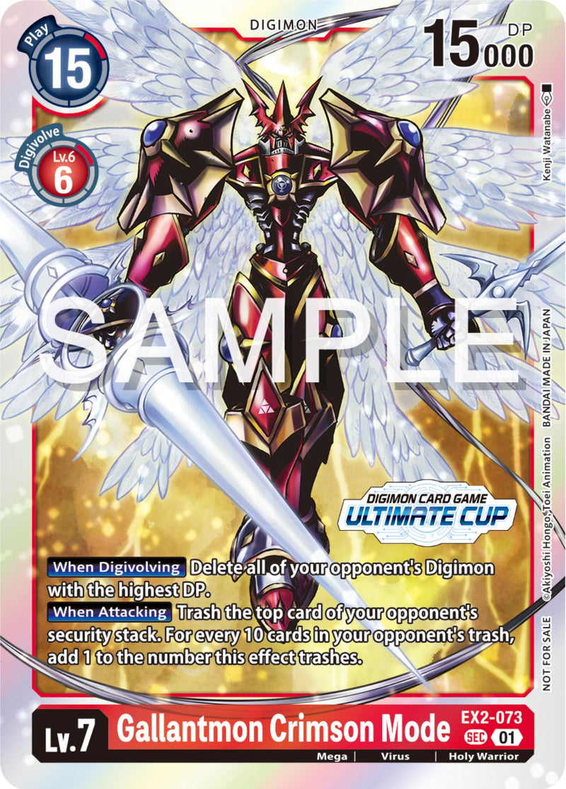 Gallantmon Crimson Mode [EX2-073] (Ultimate Cup 2024) [Digital Hazard Promos] - Destination Retro