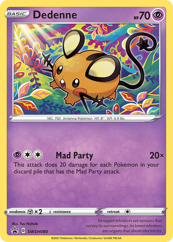 Dedenne (SWSH080) [Sword & Shield: Black Star Promos] - Destination Retro