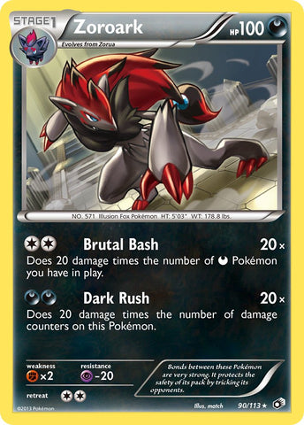 Zoroark (90/113) (Cosmos Holo) (Blister Exclusive) [Black & White: Legendary Treasures] - Destination Retro