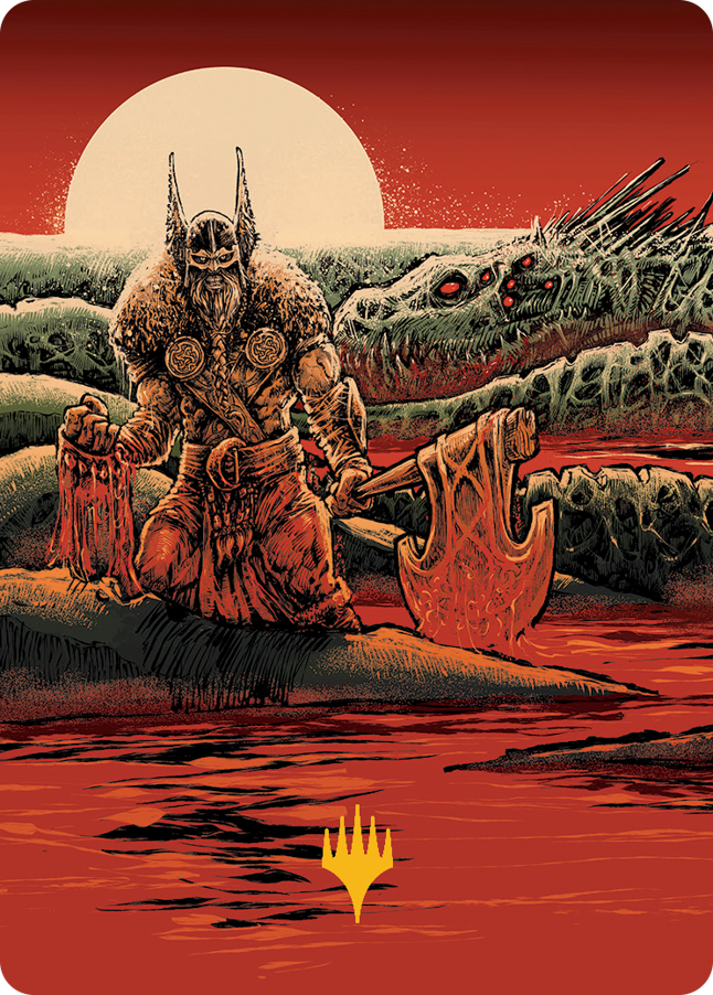 Fynn, the Fangbearer Art Card (Gold-Stamped Signature) [March of the Machine Art Series] - Destination Retro