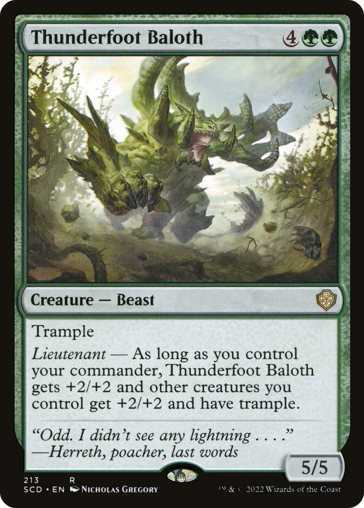 Thunderfoot Baloth [Starter Commander Decks] - Destination Retro
