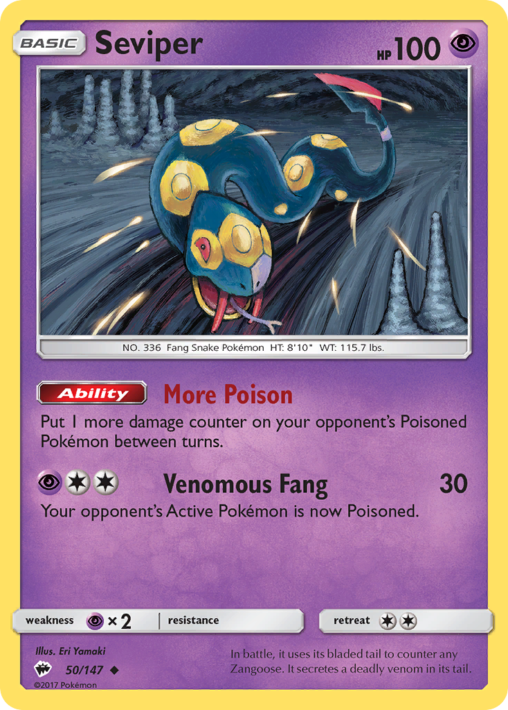 Seviper (50/147) [Sun & Moon: Burning Shadows] - Destination Retro