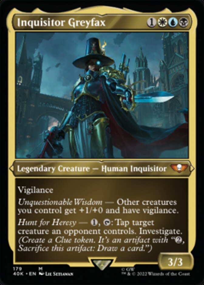 Inquisitor Greyfax (Display Commander) (Surge Foil) [Universes Beyond: Warhammer 40,000] - Destination Retro