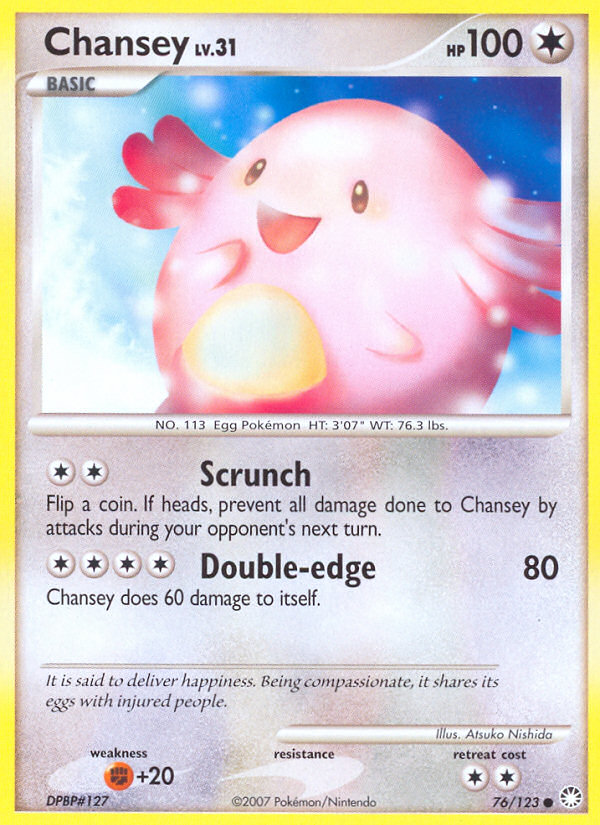 Chansey (76/123) [Diamond & Pearl: Mysterious Treasures] - Destination Retro