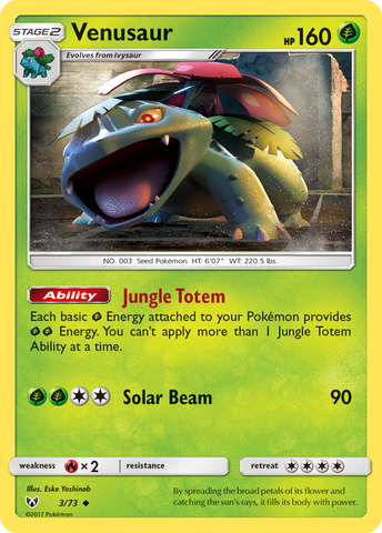 Venusaur (3/73) [Sun & Moon: Shining Legends] - Destination Retro