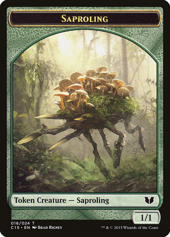 Saproling // Spider Double-Sided Token [Commander 2015 Tokens] - Destination Retro