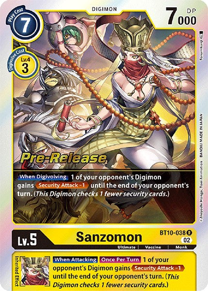 Sanzomon [BT10-038] [Xros Encounter Pre-Release Cards] - Destination Retro