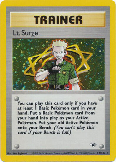 Lt. Surge (17/132) [Gym Heroes Unlimited] - Destination Retro