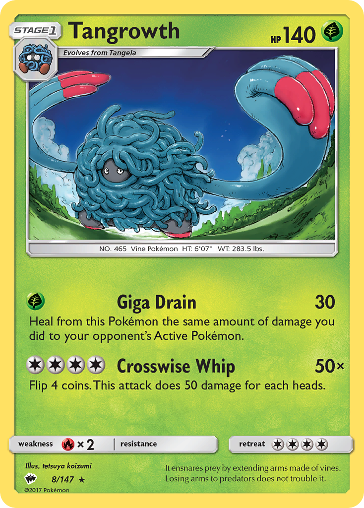 Tangrowth (8/147) [Sun & Moon: Burning Shadows] - Destination Retro