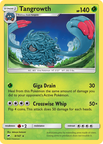 Tangrowth (8/147) [Sun & Moon: Burning Shadows] - Destination Retro
