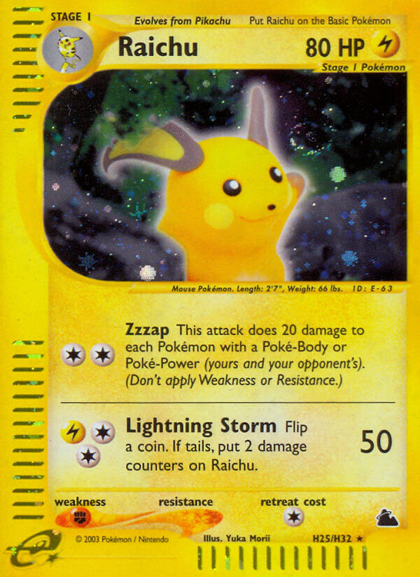 Raichu (H25/H32) [Skyridge] - Destination Retro