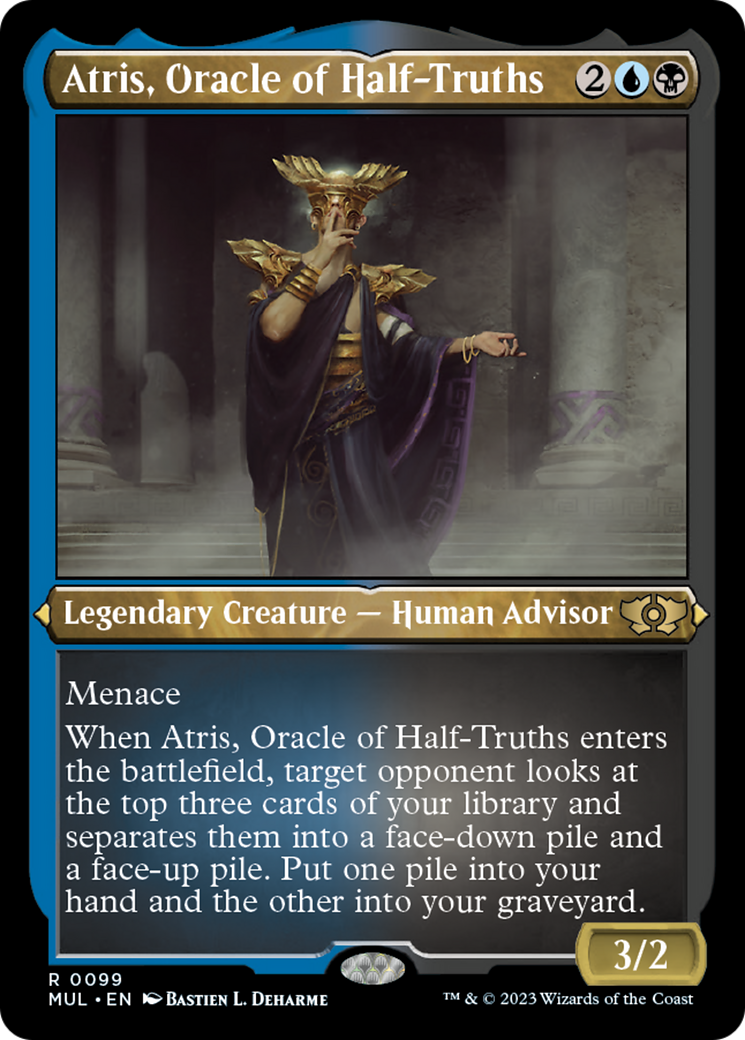Atris, Oracle of Half-Truths (Foil Etched) [Multiverse Legends] - Destination Retro