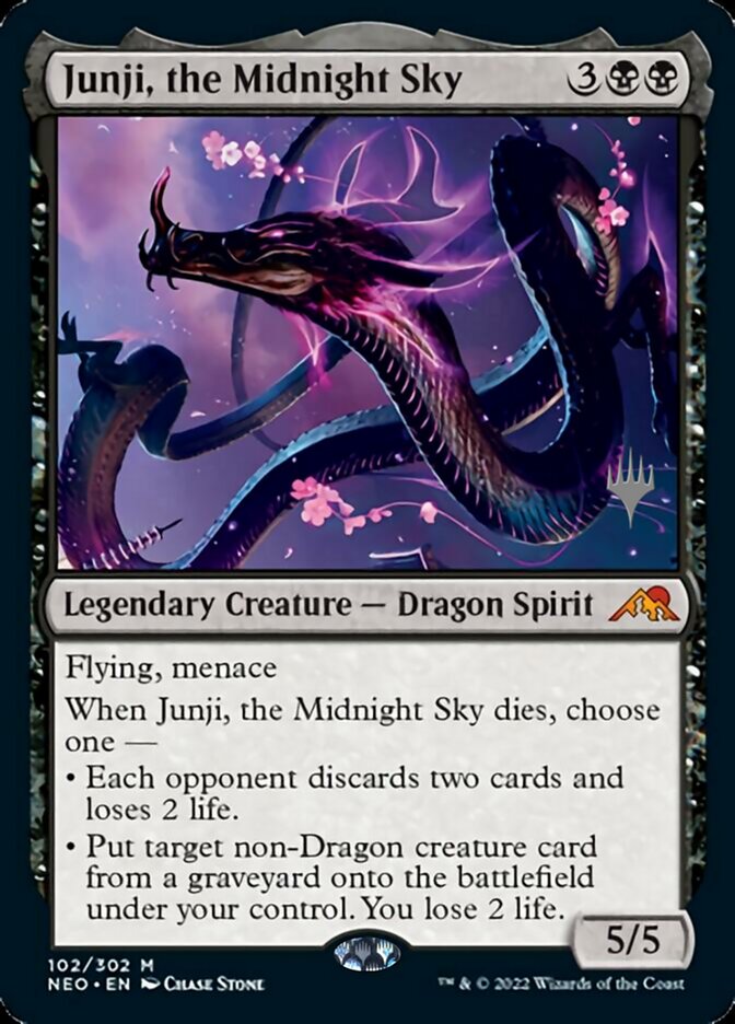 Junji, the Midnight Sky (Promo Pack) [Kamigawa: Neon Dynasty Promos] - Destination Retro
