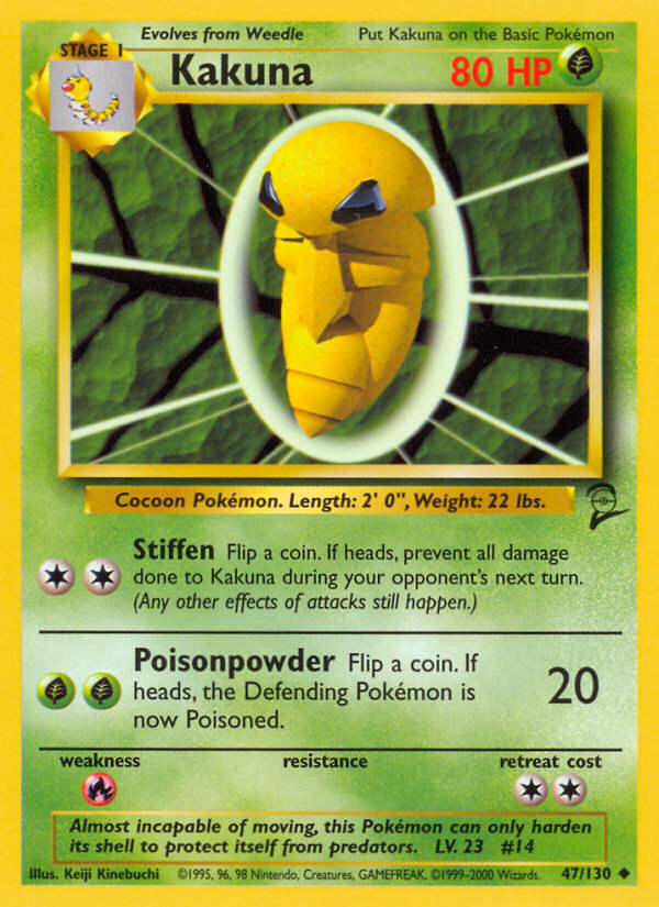 Kakuna (47/130) [Base Set 2] - Destination Retro