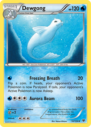 Dewgong (16/124) [XY: Fates Collide] - Destination Retro