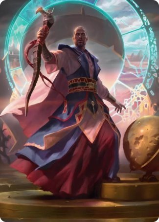 Teferi, Who Slows the Sunset Art Card [Innistrad: Midnight Hunt Art Series] - Destination Retro
