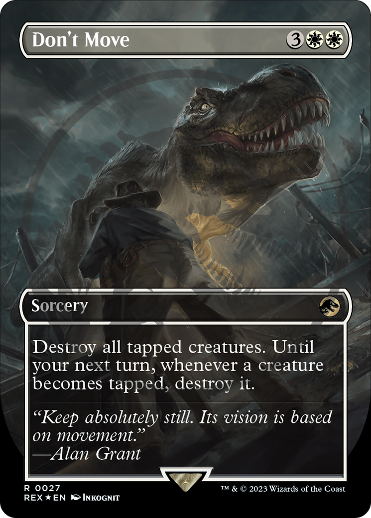 Don't Move Emblem (Borderless) [Jurassic World Collection Tokens] - Destination Retro