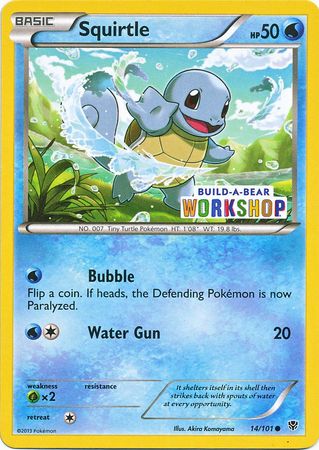 Squirtle (14/101) (Build A Bear Workshop Exclusive) [Black & White: Plasma Blast] - Destination Retro