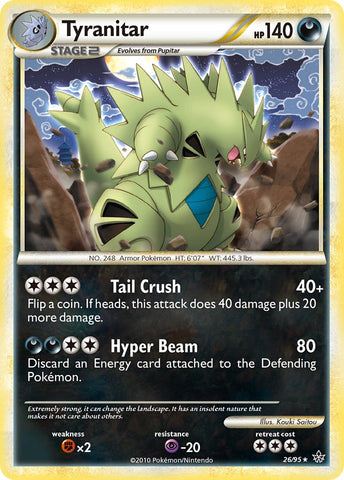 Tyranitar (26/95) (Theme Deck Exclusive) [HeartGold & SoulSilver: Unleashed] - Destination Retro