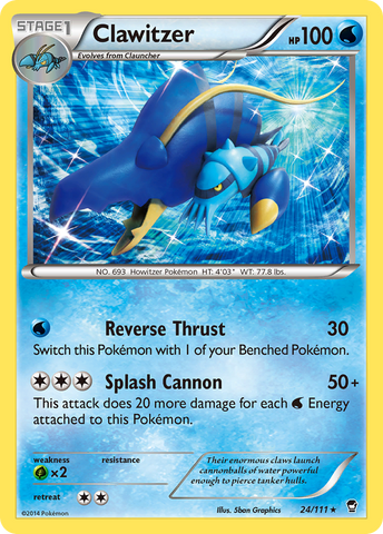 Clawitzer (24/111) [XY: Furious Fists] - Destination Retro