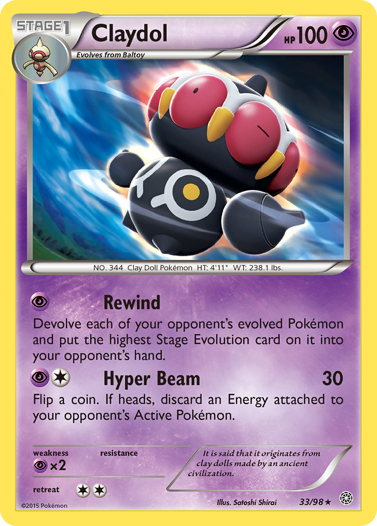 Claydol (33/98) [XY: Ancient Origins] - Destination Retro