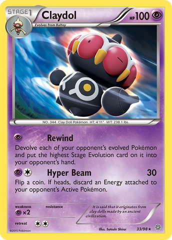 Claydol (33/98) [XY: Ancient Origins] - Destination Retro