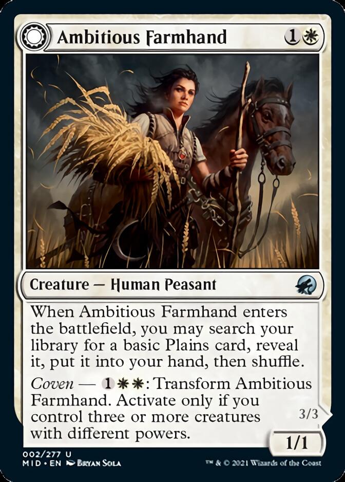 Ambitious Farmhand // Seasoned Cathar [Innistrad: Midnight Hunt] - Destination Retro