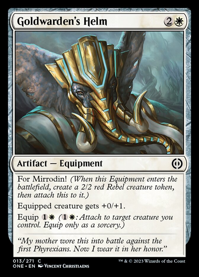 Goldwarden's Helm [Phyrexia: All Will Be One] - Destination Retro