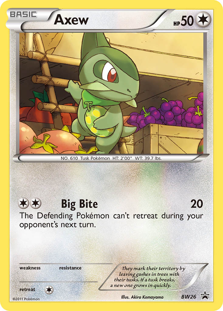 Axew (BW26) [Black & White: Black Star Promos] - Destination Retro