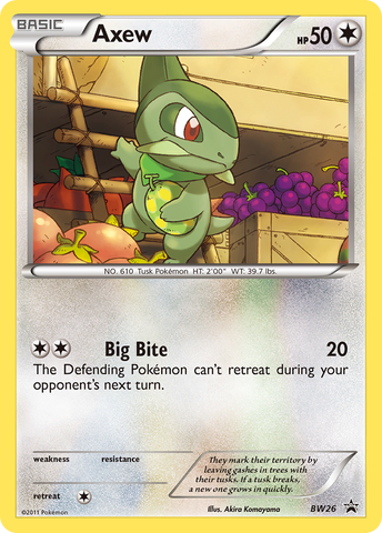 Axew (BW26) [Black & White: Black Star Promos] - Destination Retro