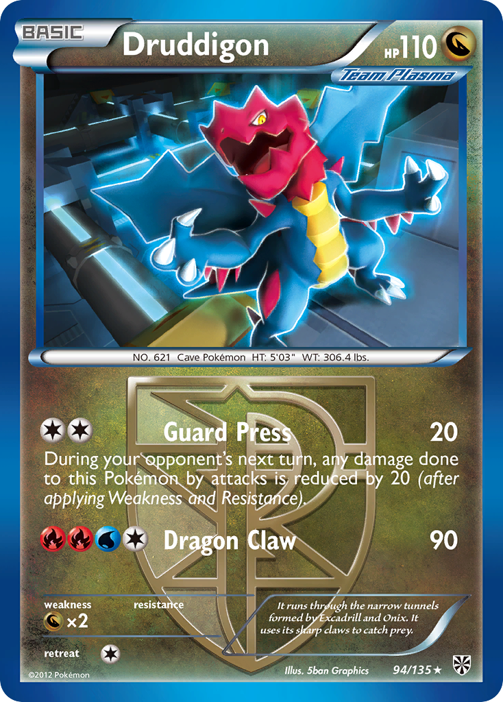 Druddigon (94/135) [Black & White: Plasma Storm] - Destination Retro