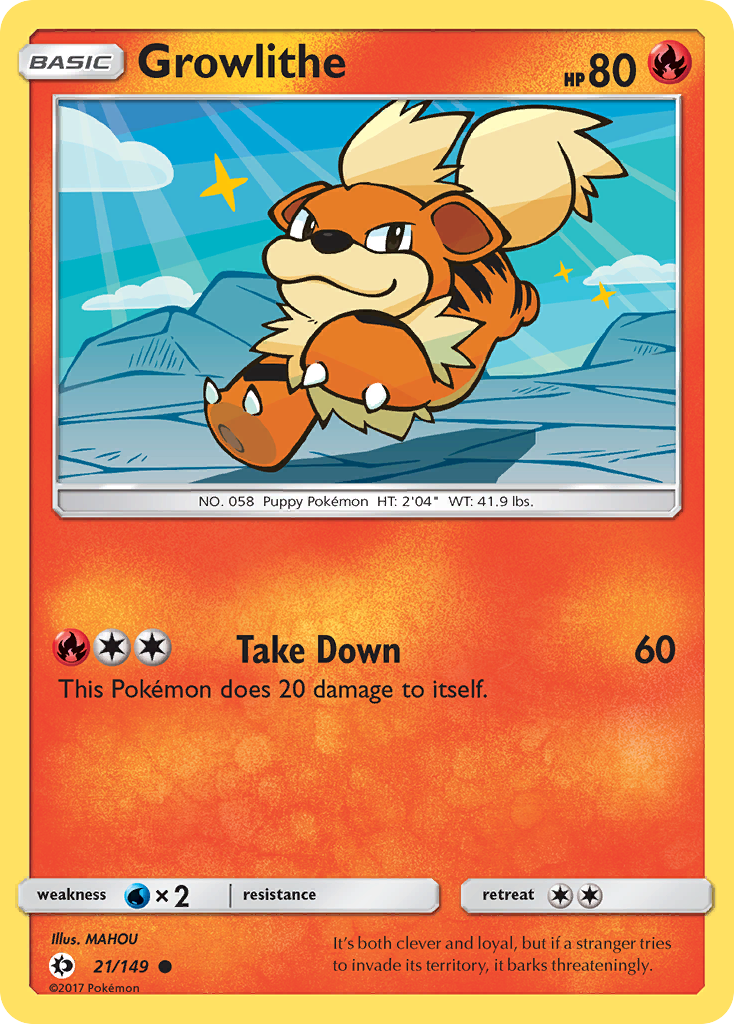 Growlithe (21/149) [Sun & Moon: Base Set] - Destination Retro
