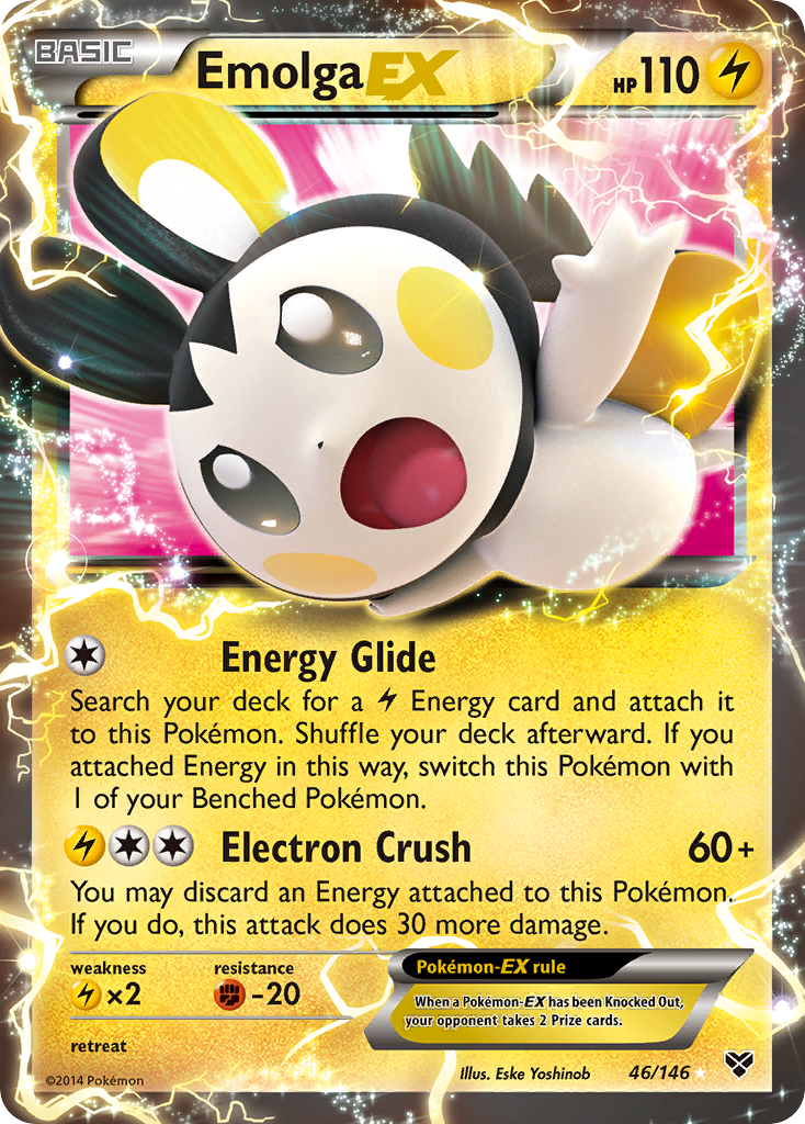 Emolga EX (46/146) [XY: Base Set] - Destination Retro