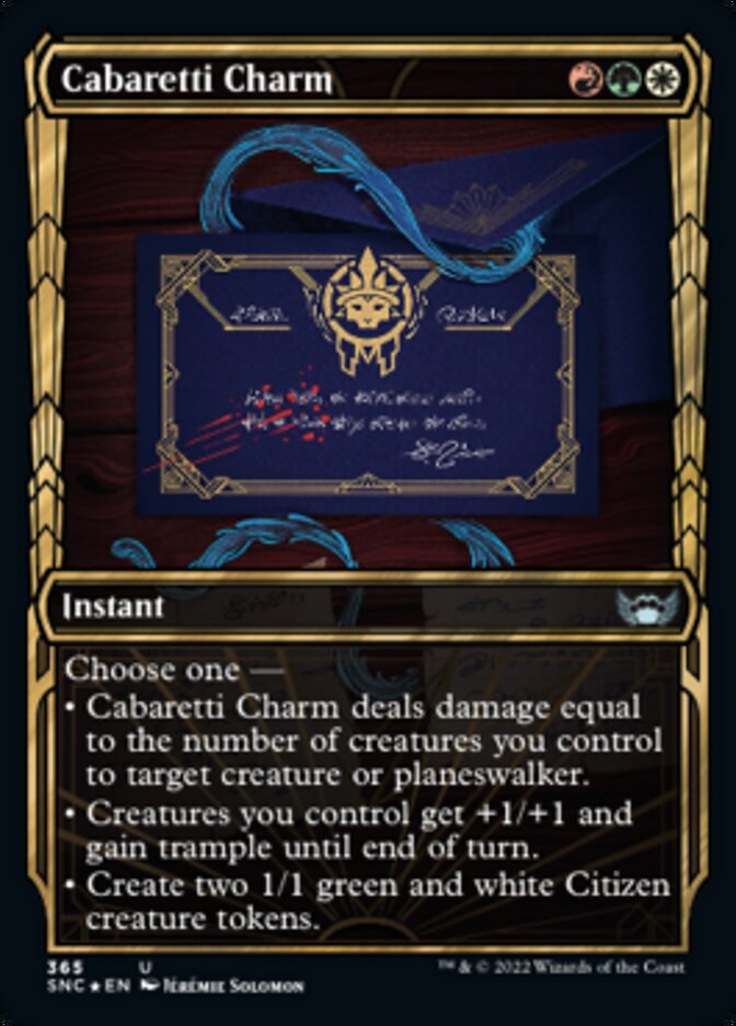 Cabaretti Charm (Showcase Golden Age Gilded Foil) [Streets of New Capenna] - Destination Retro