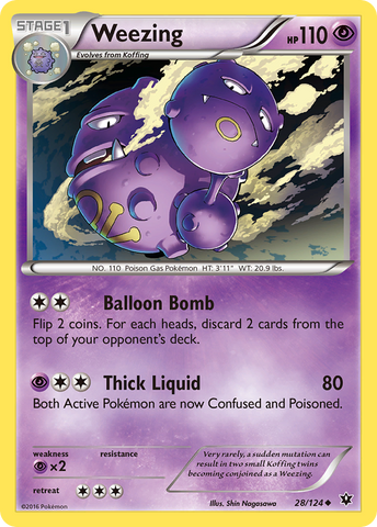 Weezing (28/124) [XY: Fates Collide] - Destination Retro