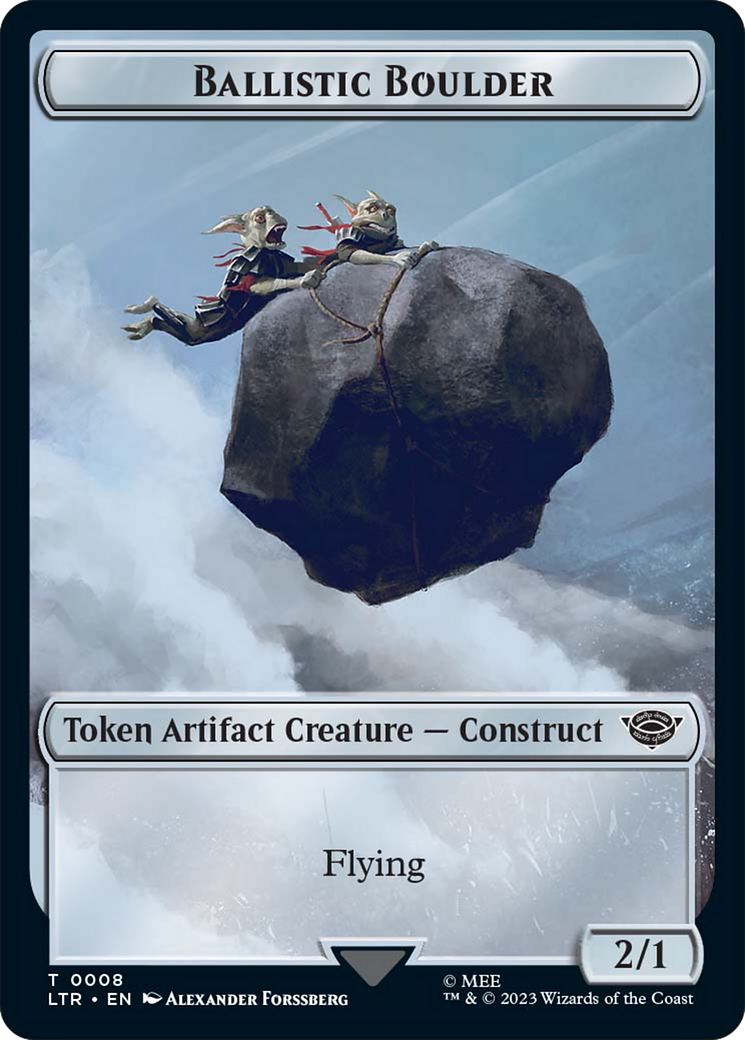 Ballistic Boulder // Food Token (10) Double-Sided Token [The Lord of the Rings: Tales of Middle-Earth Tokens] - Destination Retro