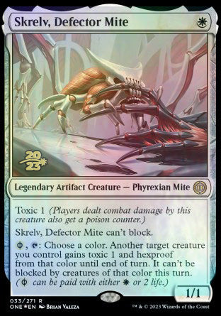 Skrelv, Defector Mite [Phyrexia: All Will Be One Prerelease Promos] - Destination Retro