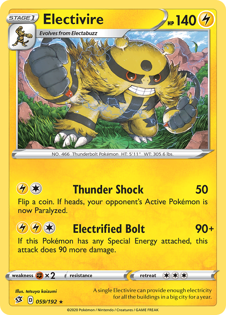 Electivire (59/192) [Sword & Shield: Rebel Clash] - Destination Retro
