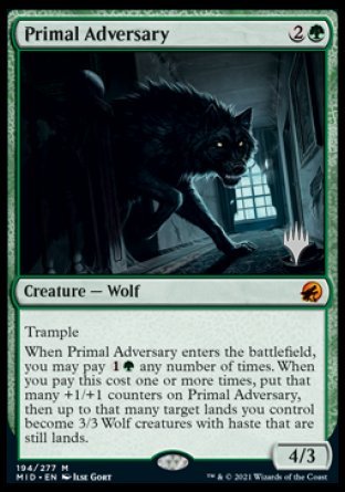 Primal Adversary (Promo Pack) [Innistrad: Midnight Hunt Promos] - Destination Retro